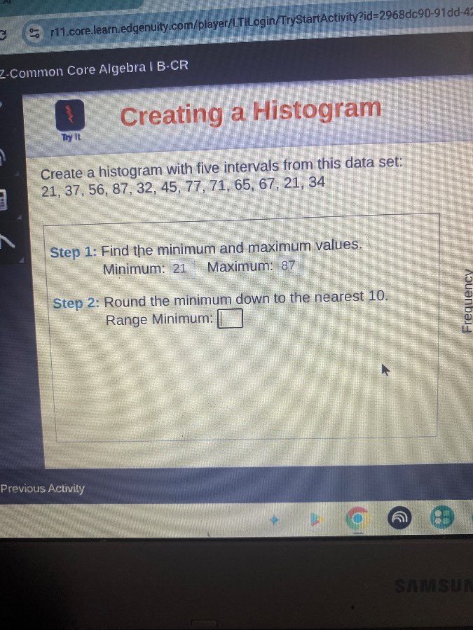 z-common core algebra i b-cr creating a histogram create a histogram wi…