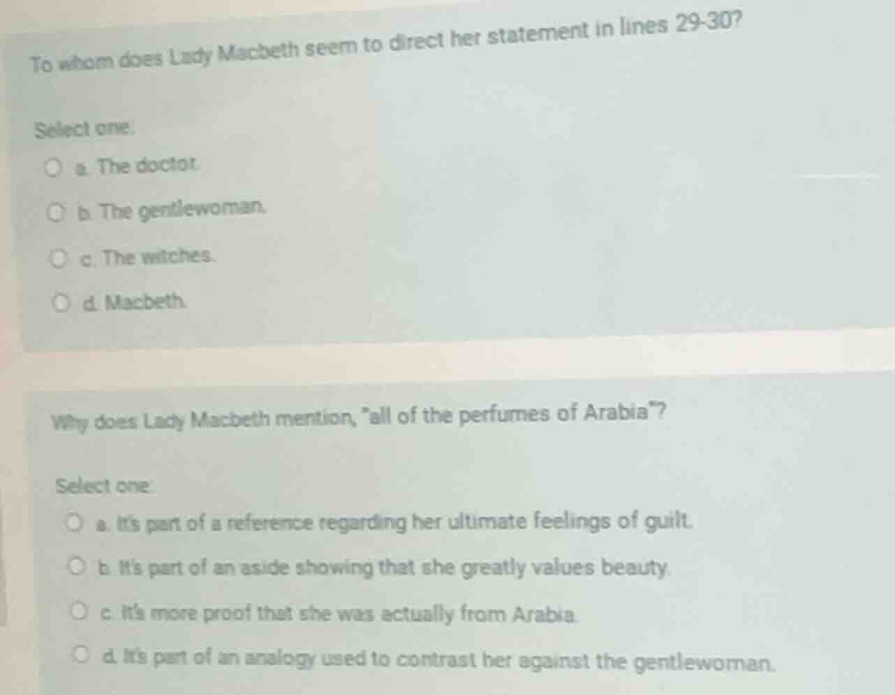 to whom does lady macbeth seem to direct her statement in lines 29-30? …