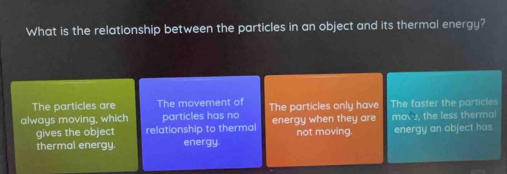 what is the relationship between the particles in an object and its the…
