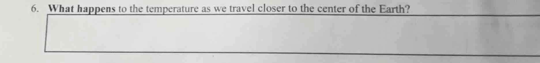 6. what happens to the temperature as we travel closer to the center of…