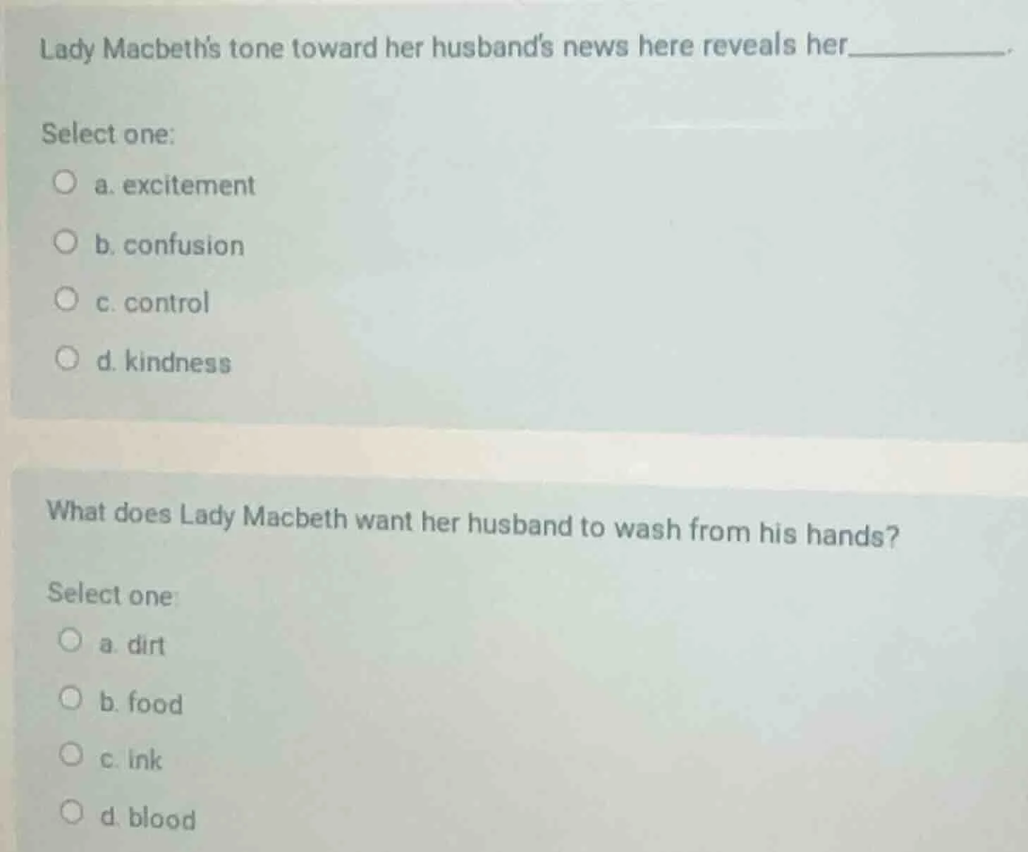 lady macbeths tone toward her husbands news here reveals her_________. …