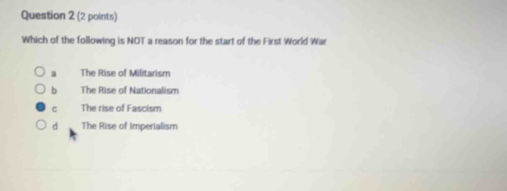 question 2 (2 points) which of the following is not a reason for the st…