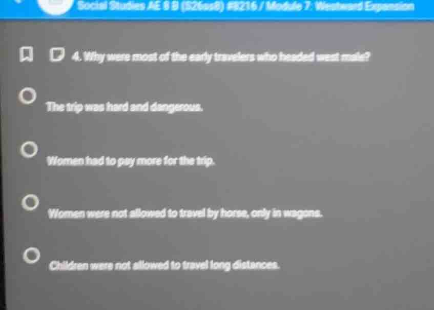 social studies ae b b (s26us8) #8216 / module 7: westward expansion 4. …