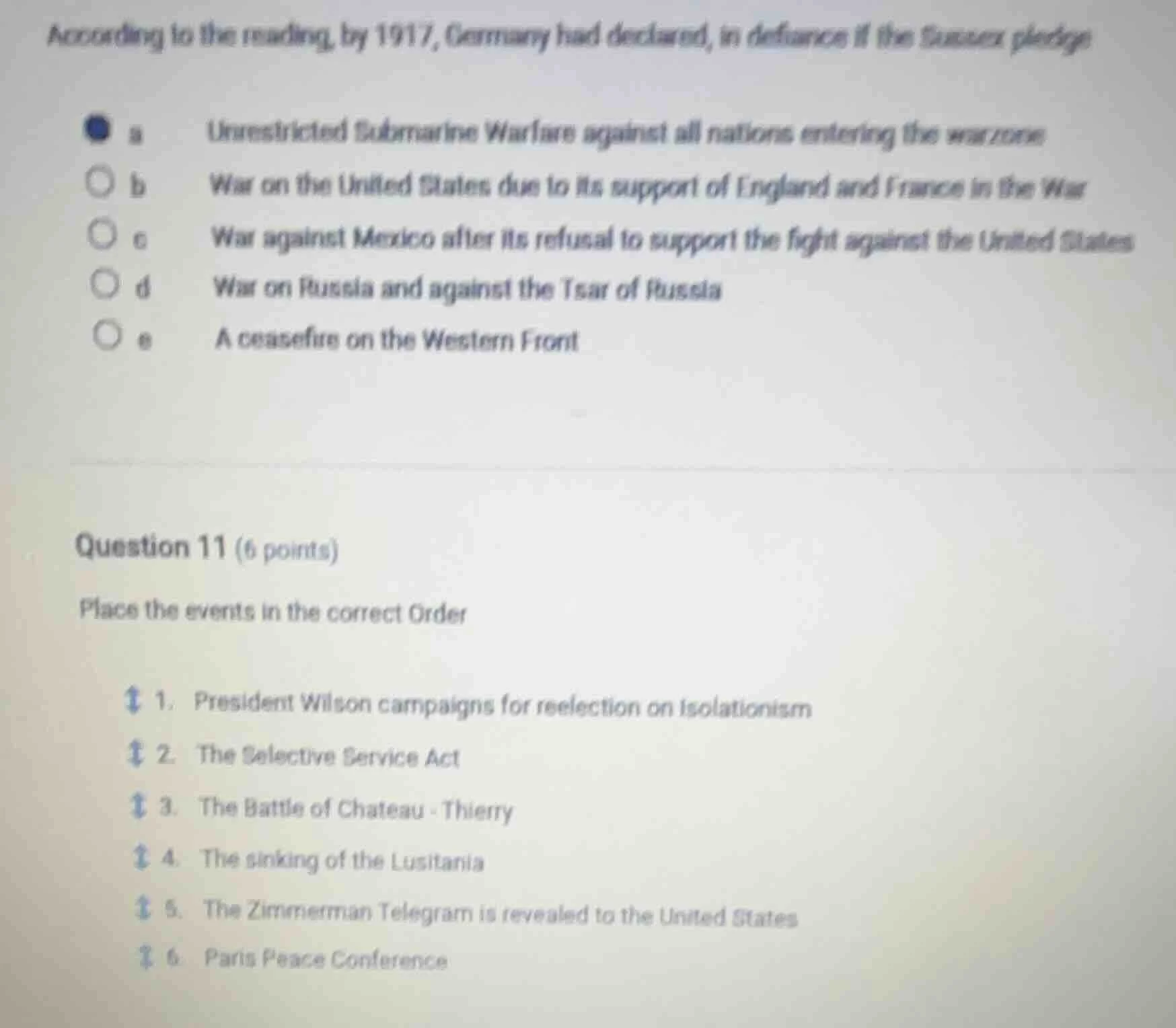 according to the reading, by 1917, germany had declared, in defiance of…