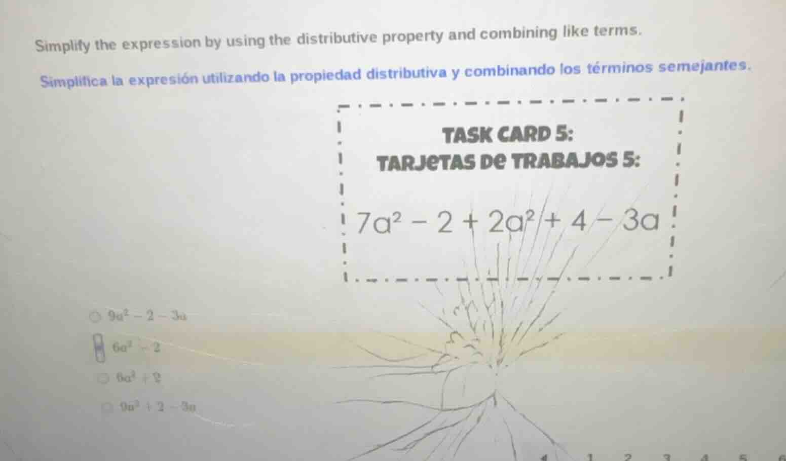 simplify the expression by using the distributive property and combinin…