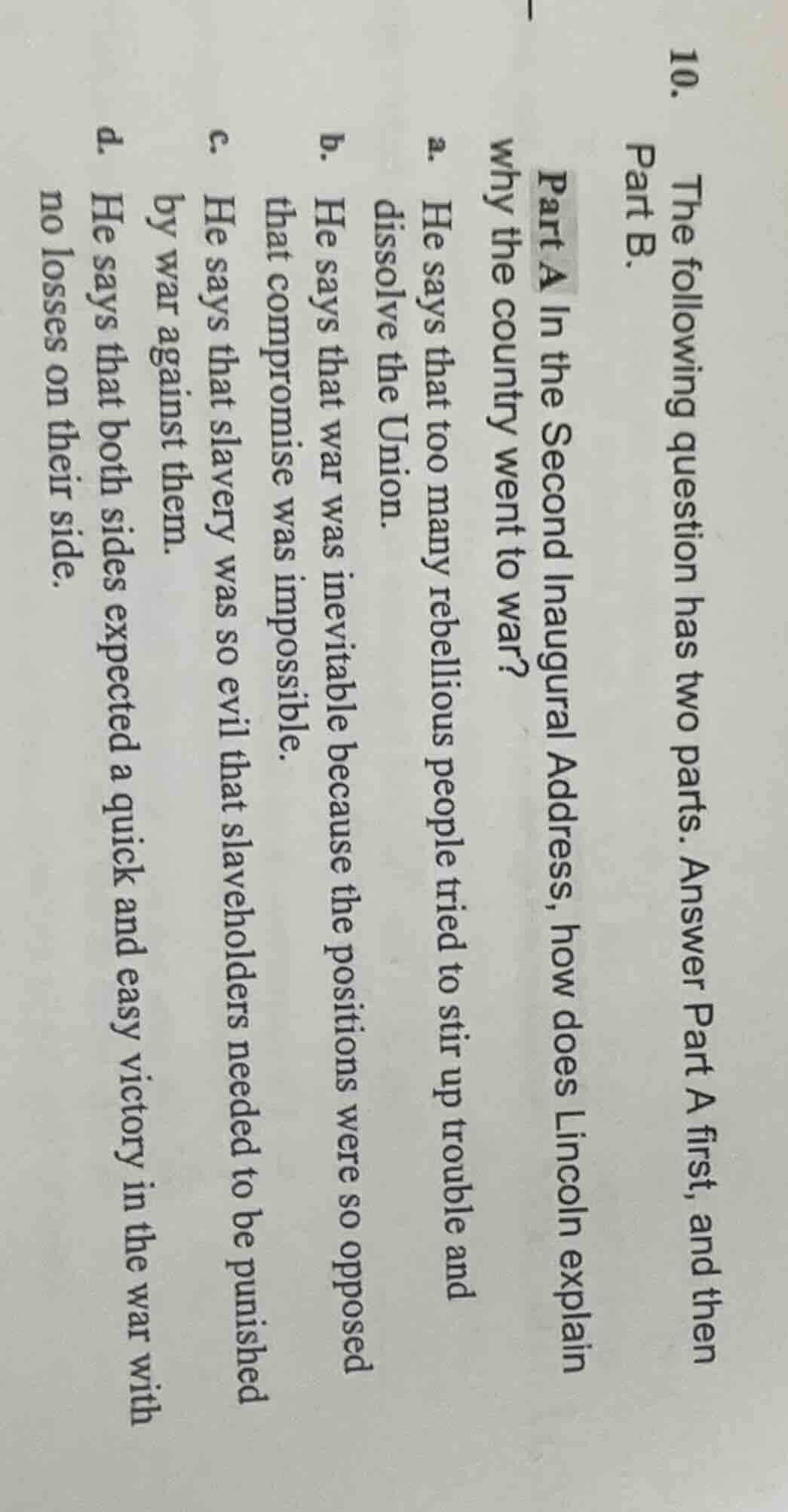 10. the following question has two parts. answer part a first, and then…