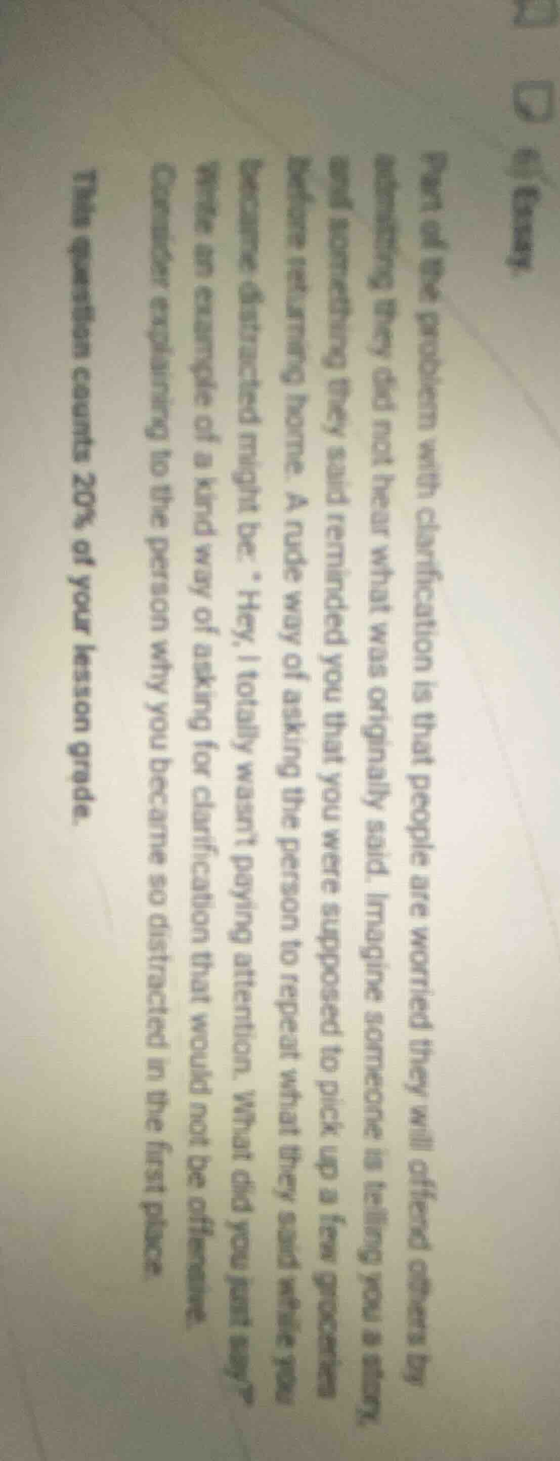 6) essay part of the problem with clarification is that people are worr…