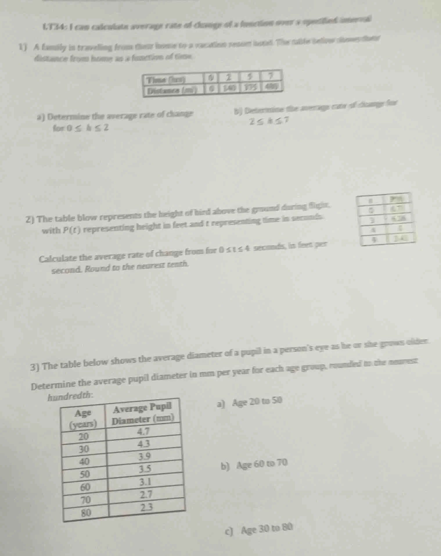lt34: i can calculate average rate of change of a function over a speci…