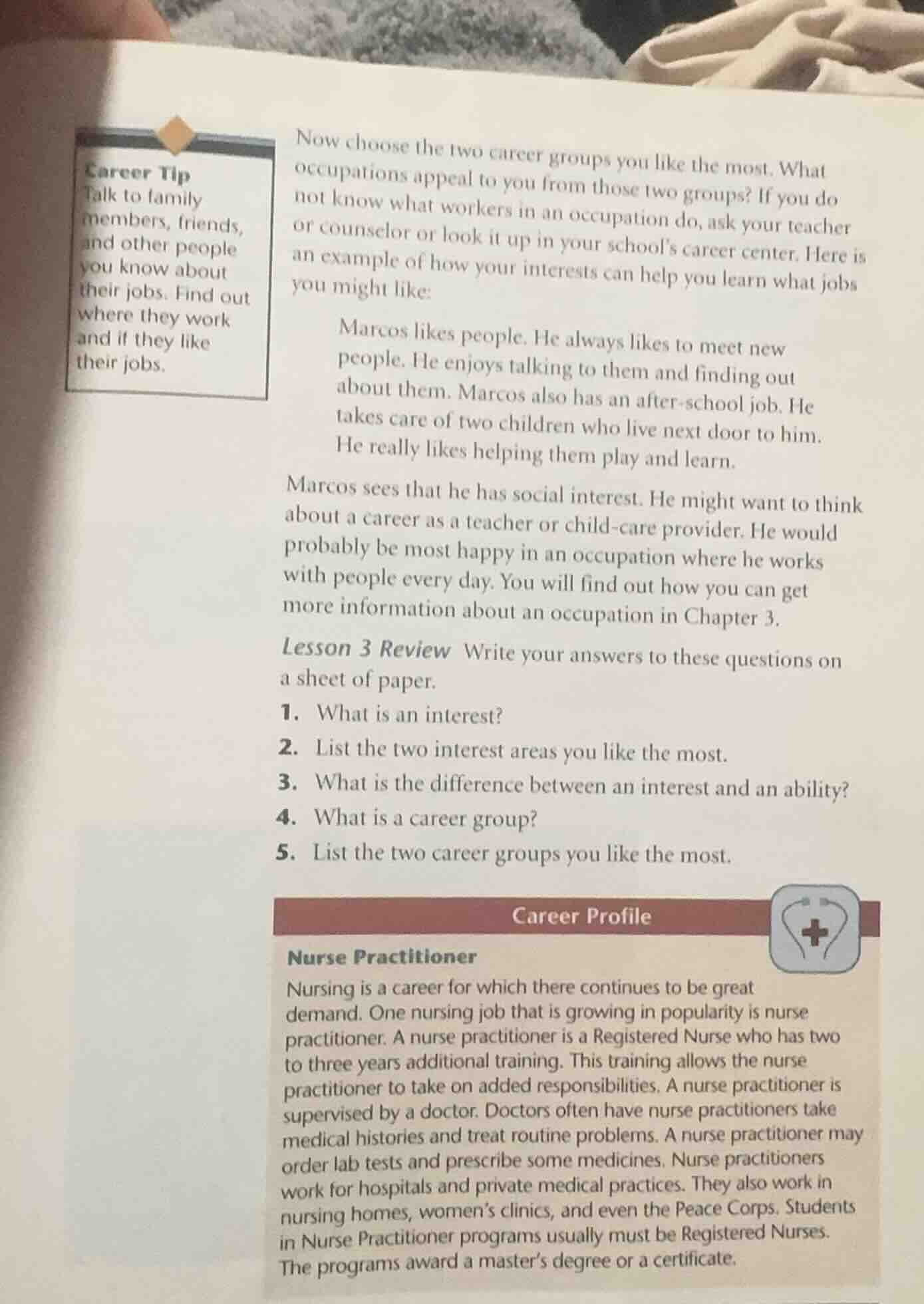 career tip talk to family members, friends, and other people you know a…