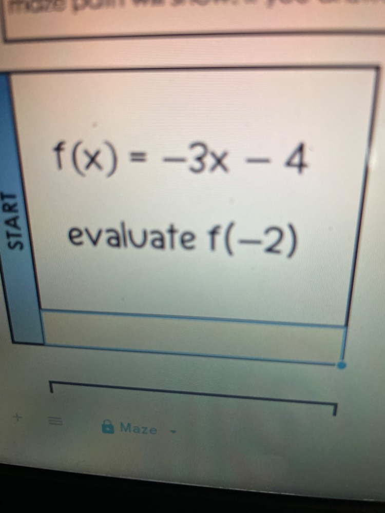 $f(x) = -3x - 4$ evaluate $f(-2)$