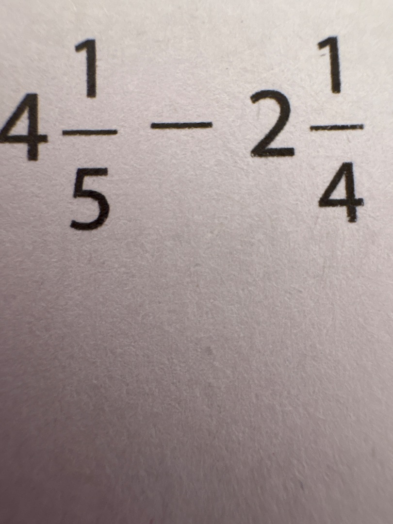 $4\\frac{1}{5}-2\\frac{1}{4}$