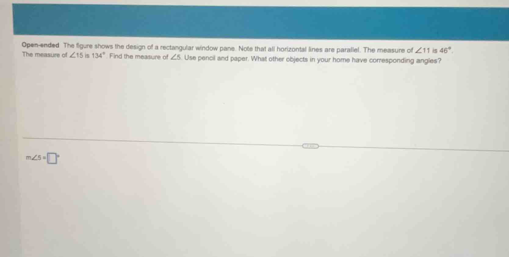 open-ended the figure shows the design of a rectangular window pane. no…
