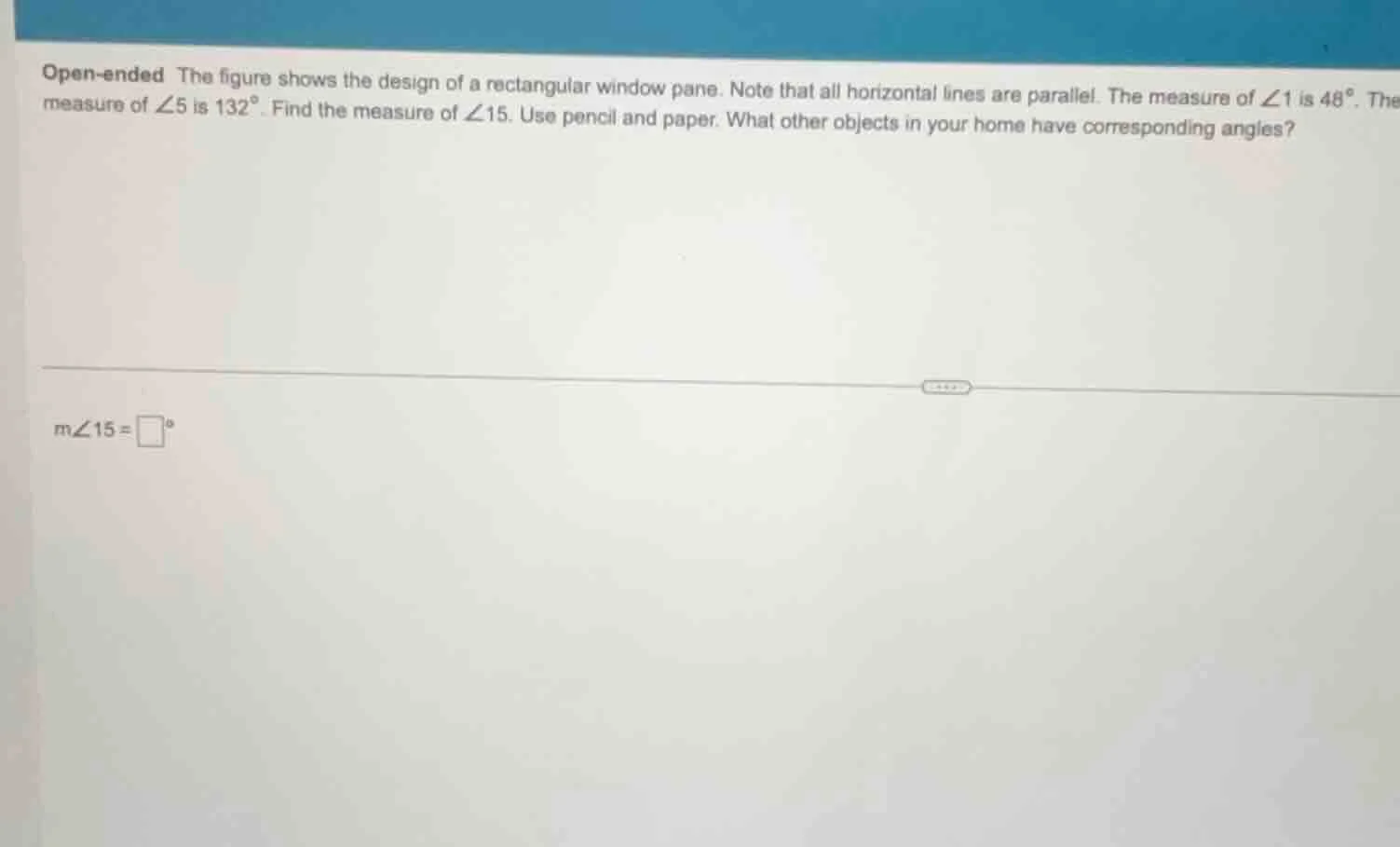 open-ended the figure shows the design of a rectangular window pane. no…