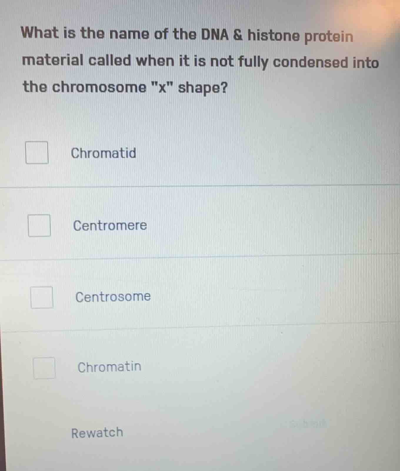 what is the name of the dna & histone protein material called when it i…