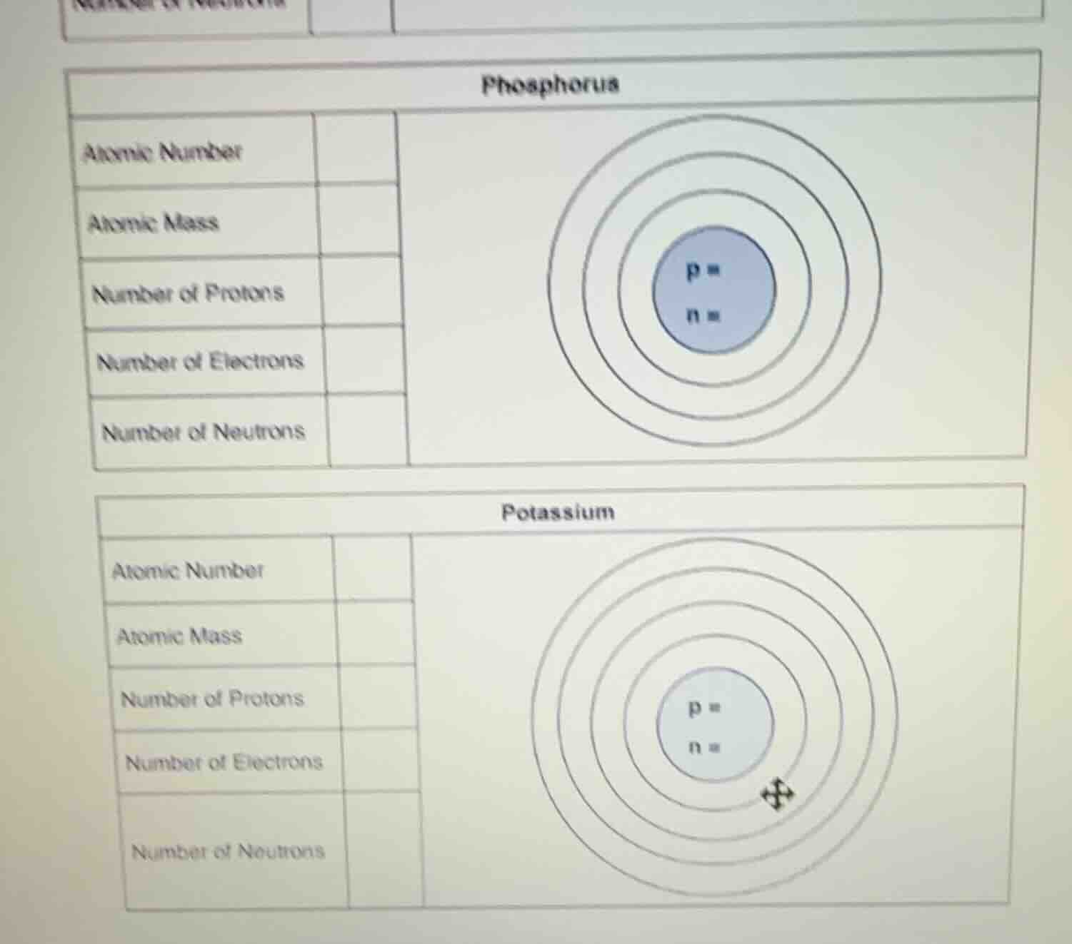 phosphorus atomic number atomic mass number of protons number of electr…