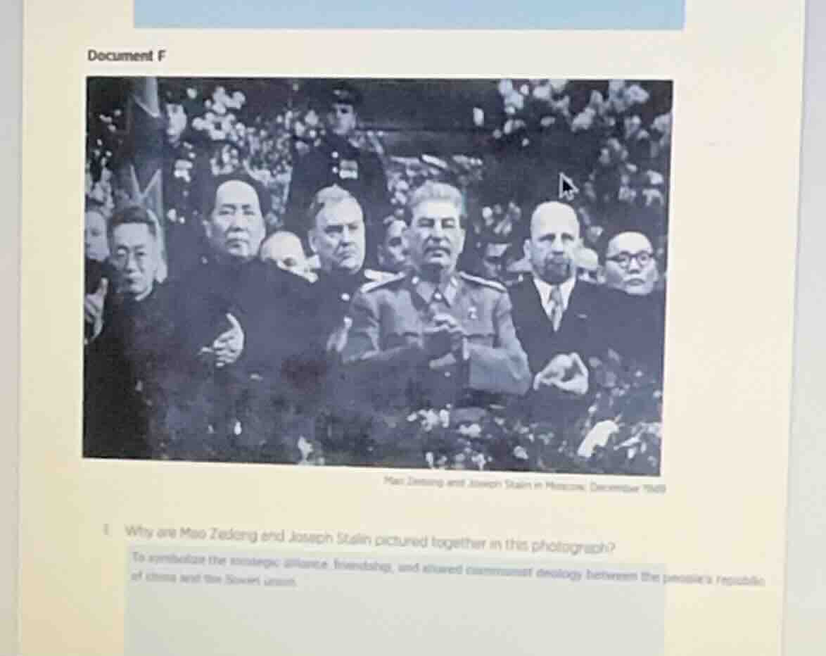 document f mao zedong and joseph stalin in moscow, december 1949 1. why…