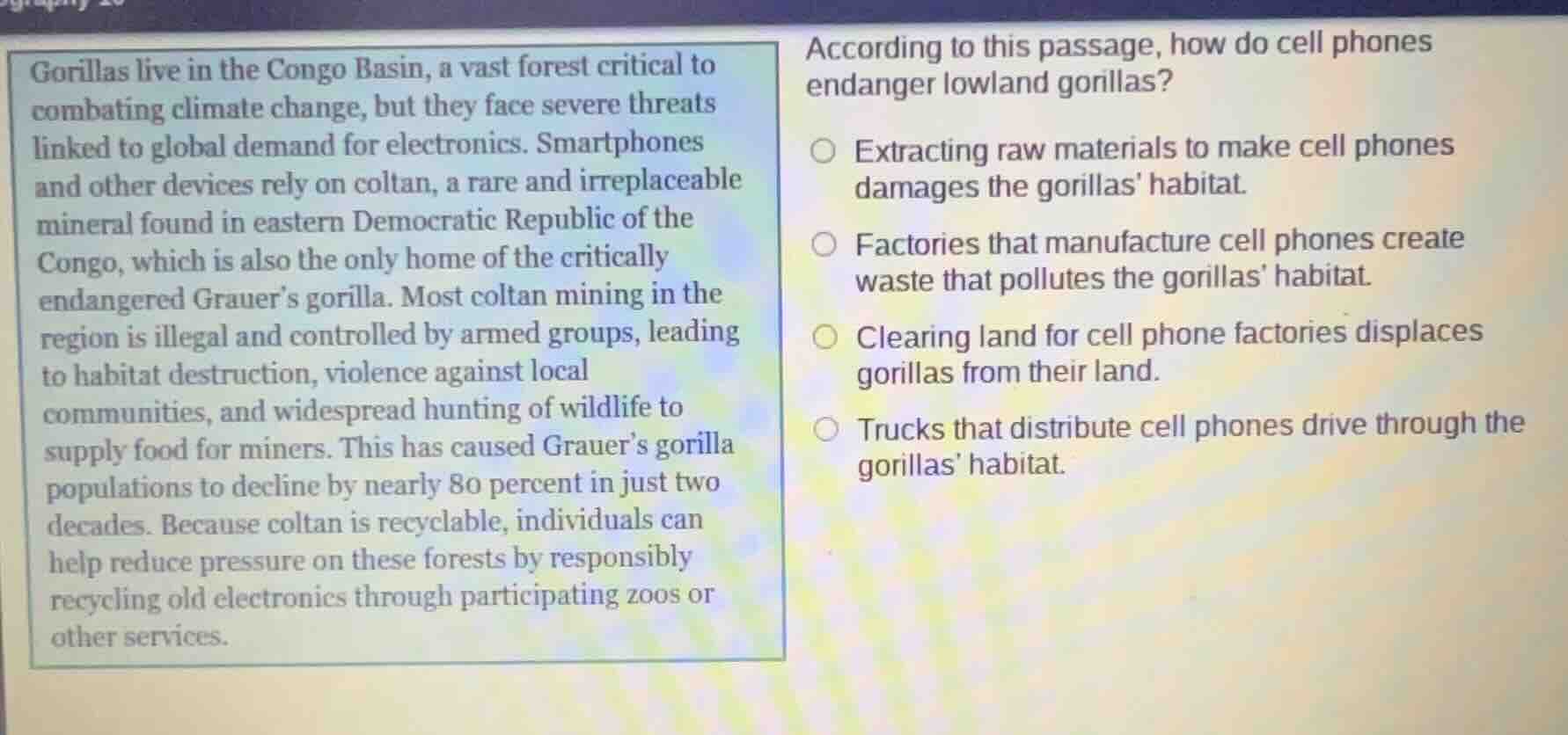 gorillas live in the congo basin, a vast forest critical to combating c…