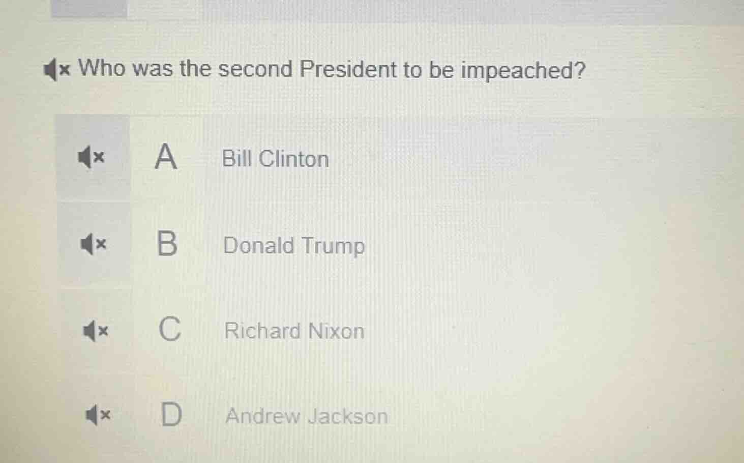 who was the second president to be impeached? a bill clinton b donald t…