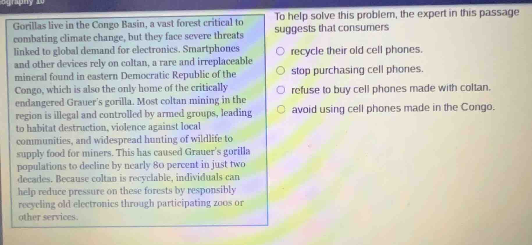 gorillas live in the congo basin, a vast forest critical to combating c…