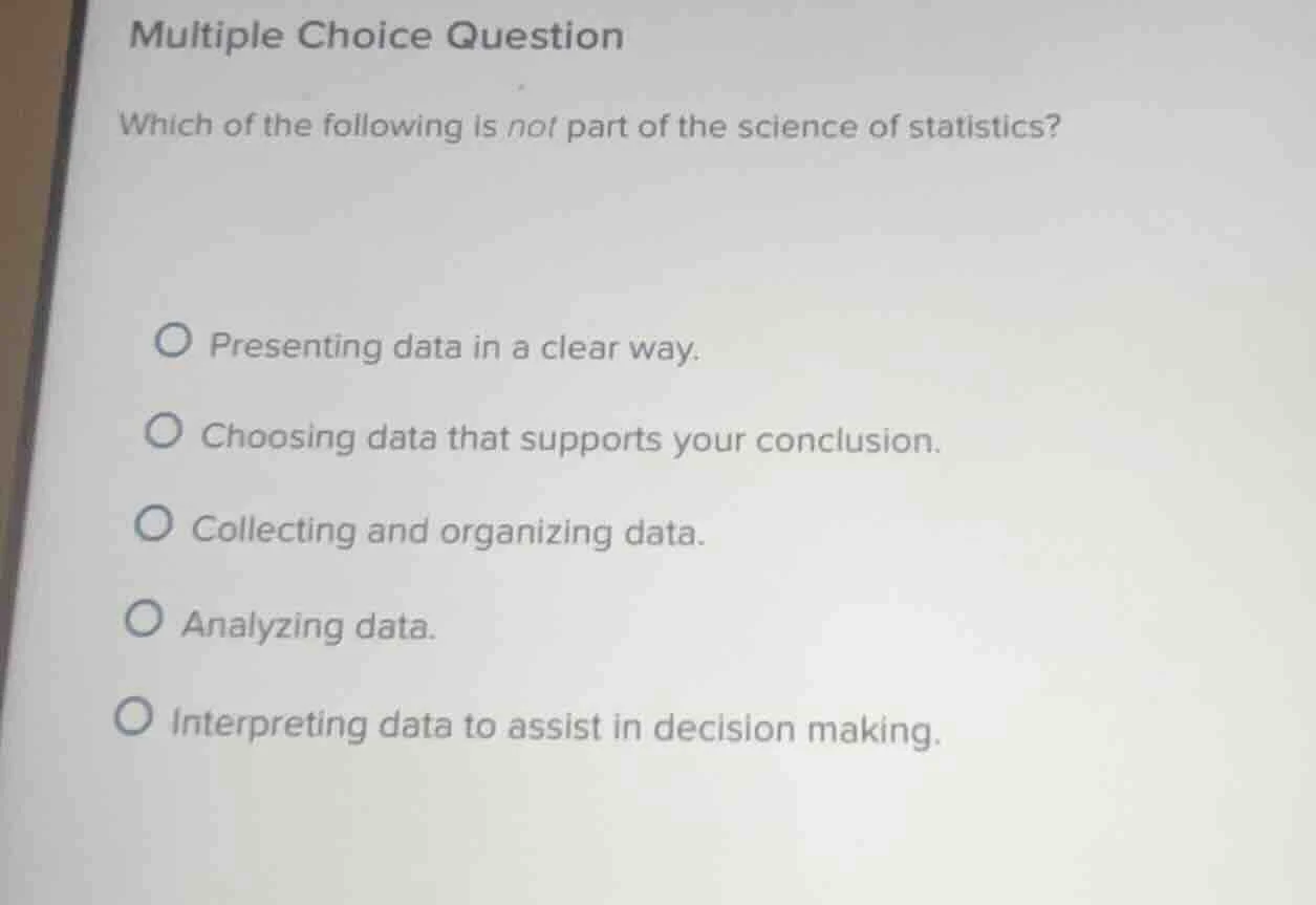 multiple choice question which of the following is not part of the scie…