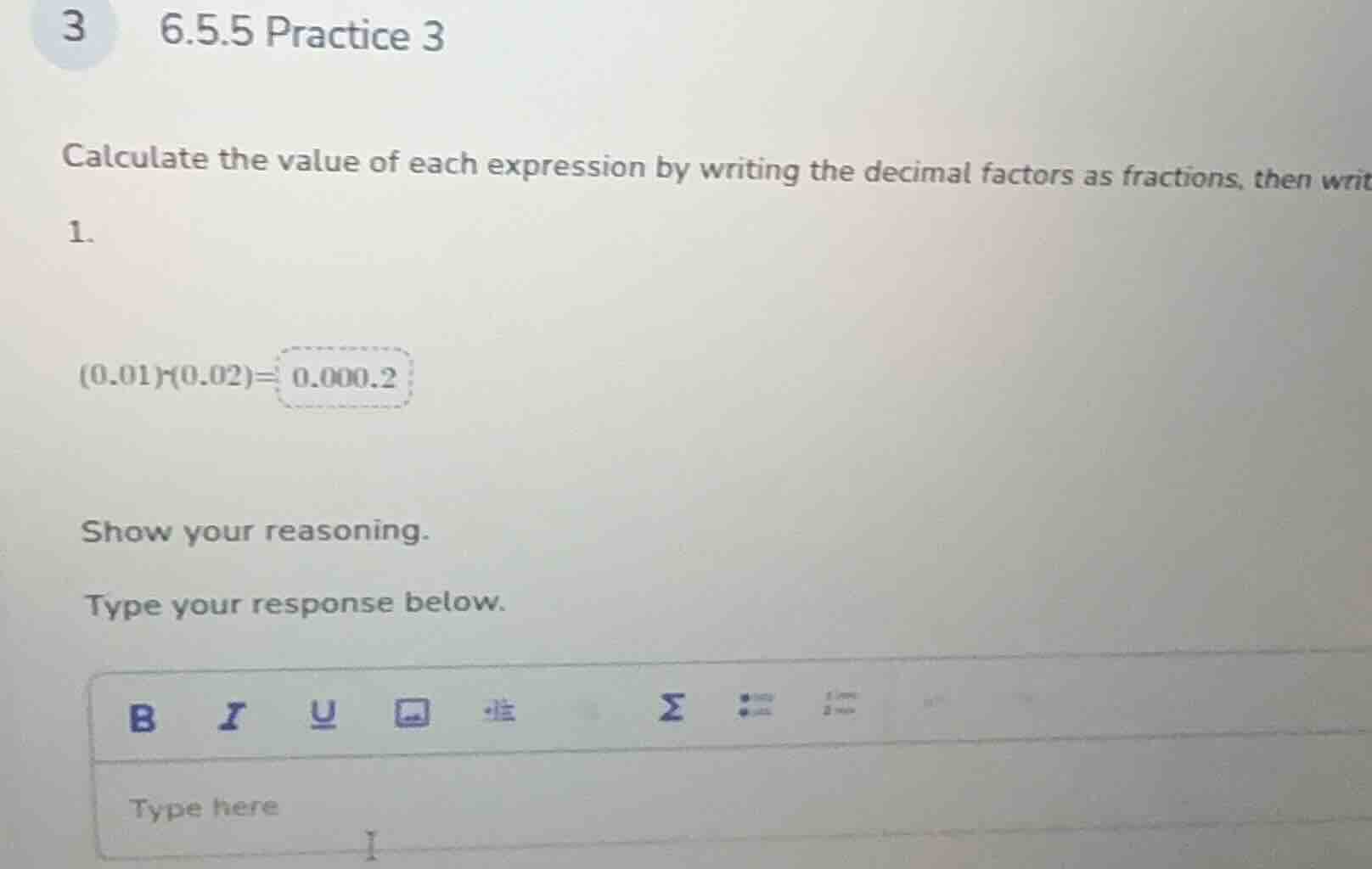 3 6.5.5 practice 3 calculate the value of each expression by writing th…