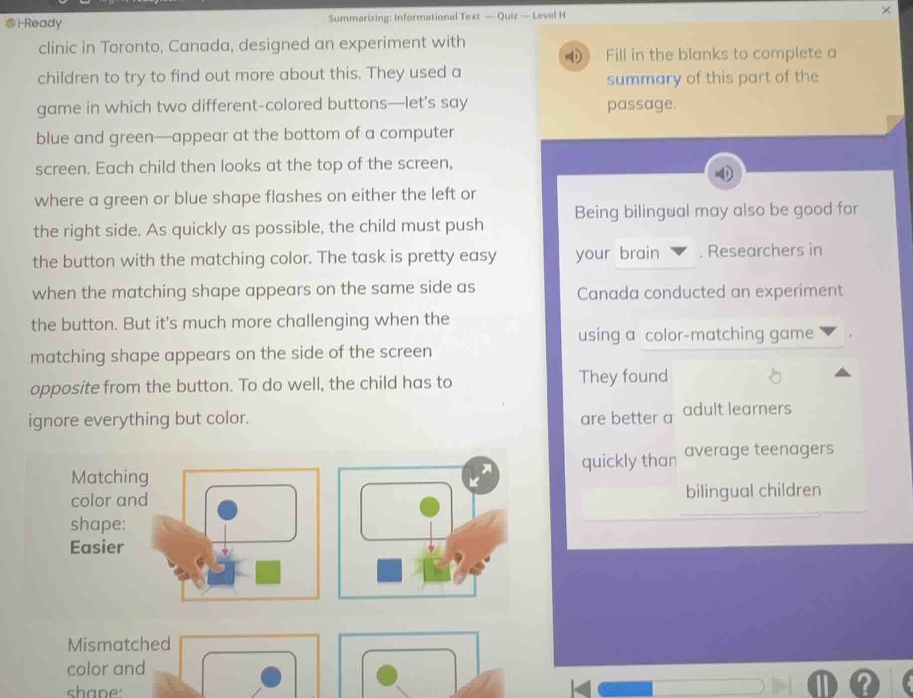 summarizing: informational text — quiz — level h clinic in toronto, can…
