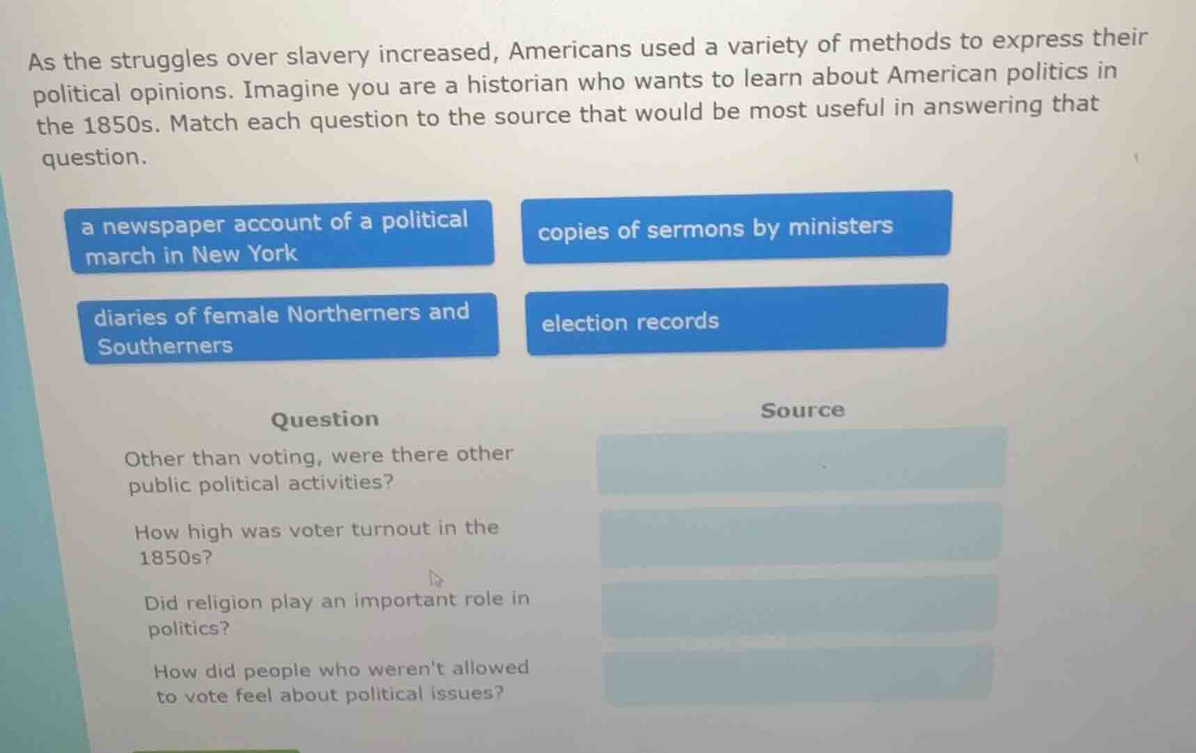as the struggles over slavery increased, americans used a variety of me…