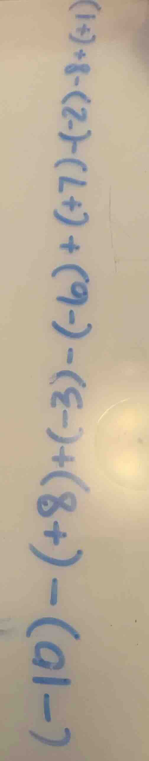 $(-10)-(+8)+(-3)-(-6)+(+7)-(-2)-8+(+1)$