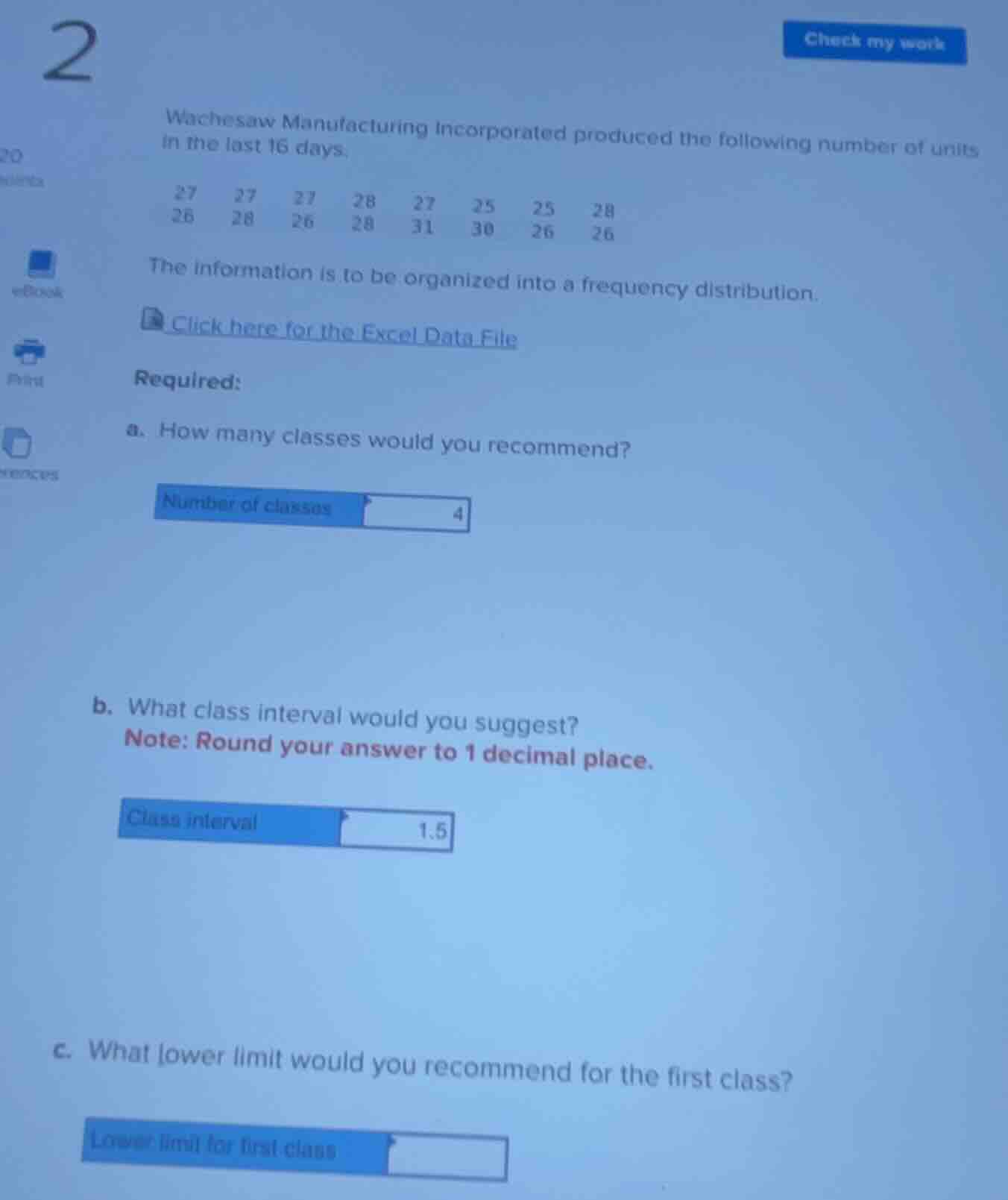 2 check my work wachesaw manufacturing incorporated produced the follow…