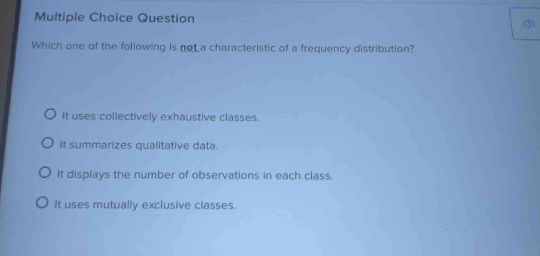 multiple choice question which one of the following is not a characteri…