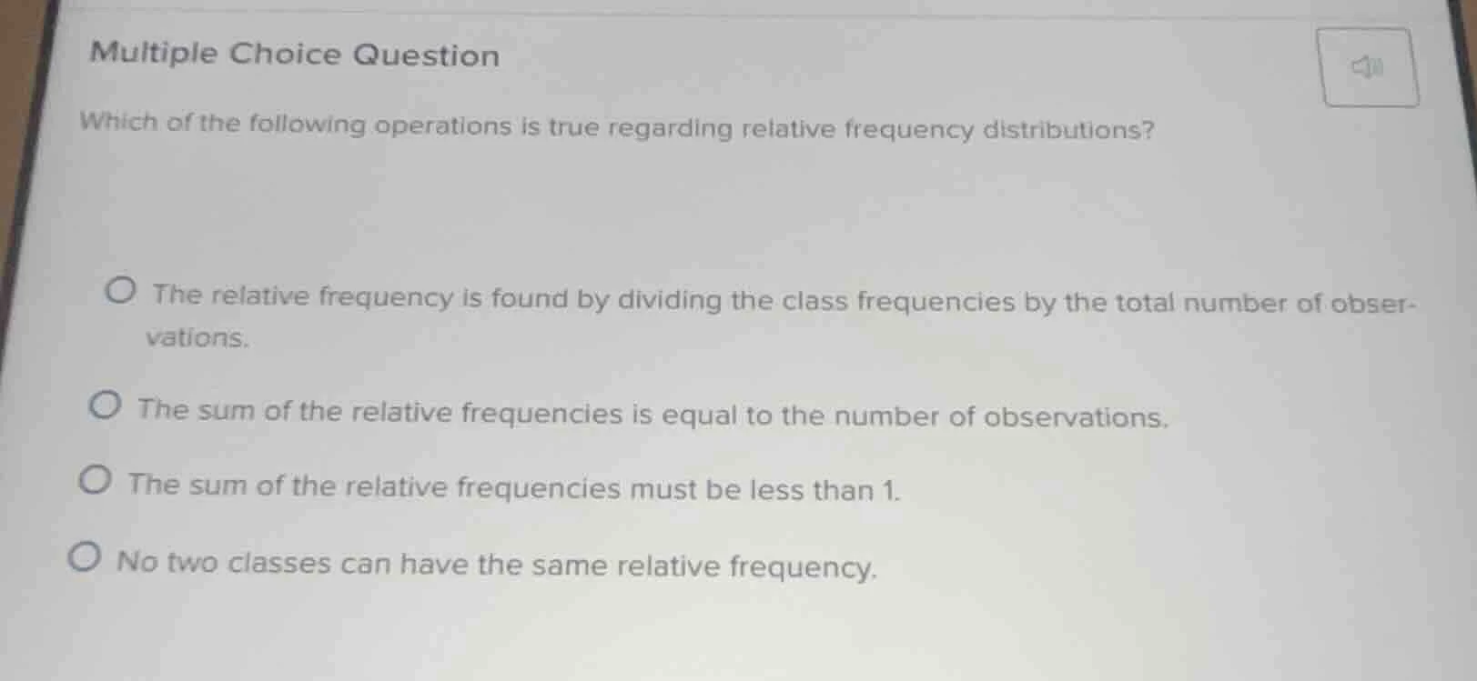 multiple choice question which of the following operations is true rega…