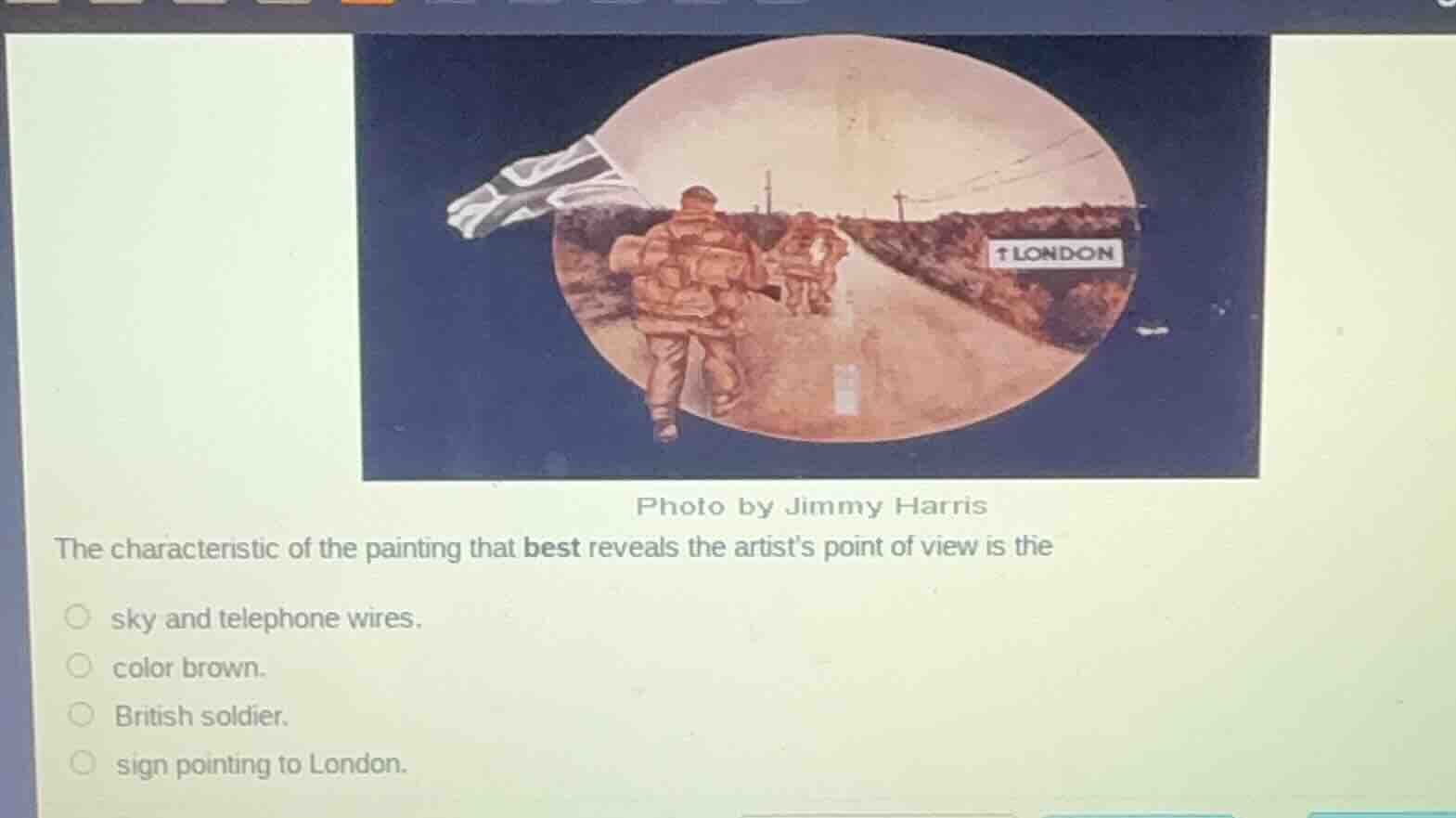 photo by jimmy harris the characteristic of the painting that best reve…