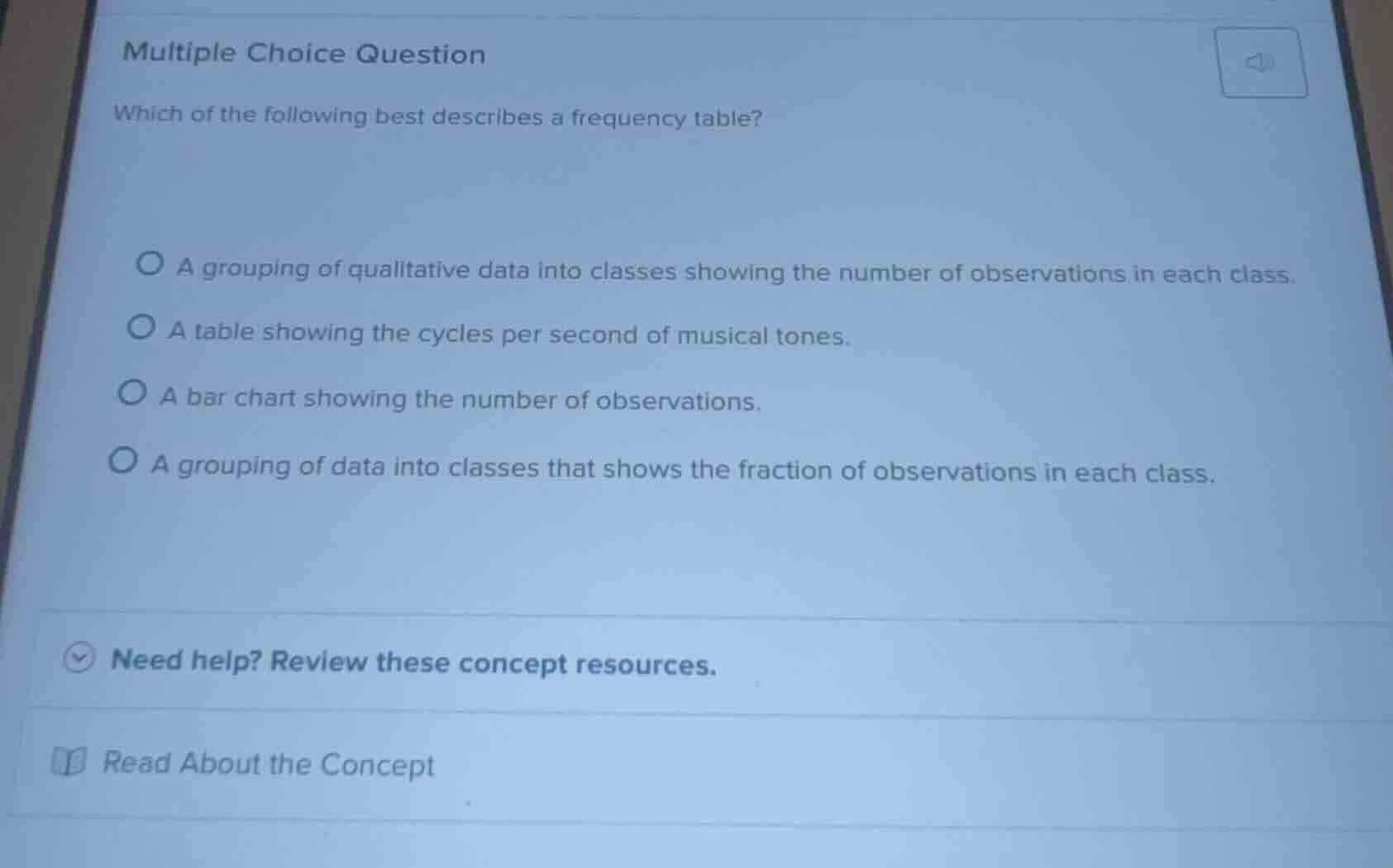 multiple choice question which of the following best describes a freque…