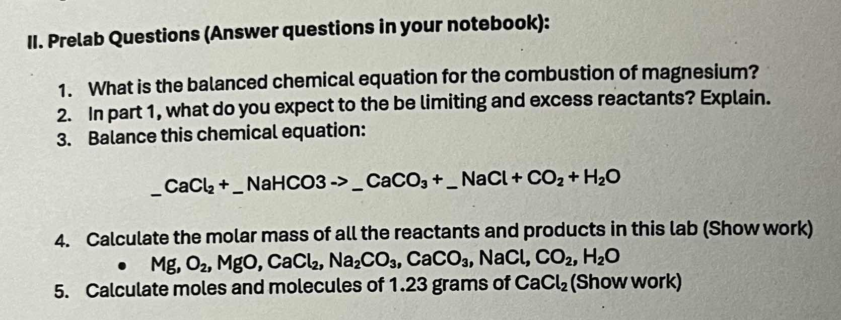 ii. prelab questions (answer questions in your notebook): 1. what is th…