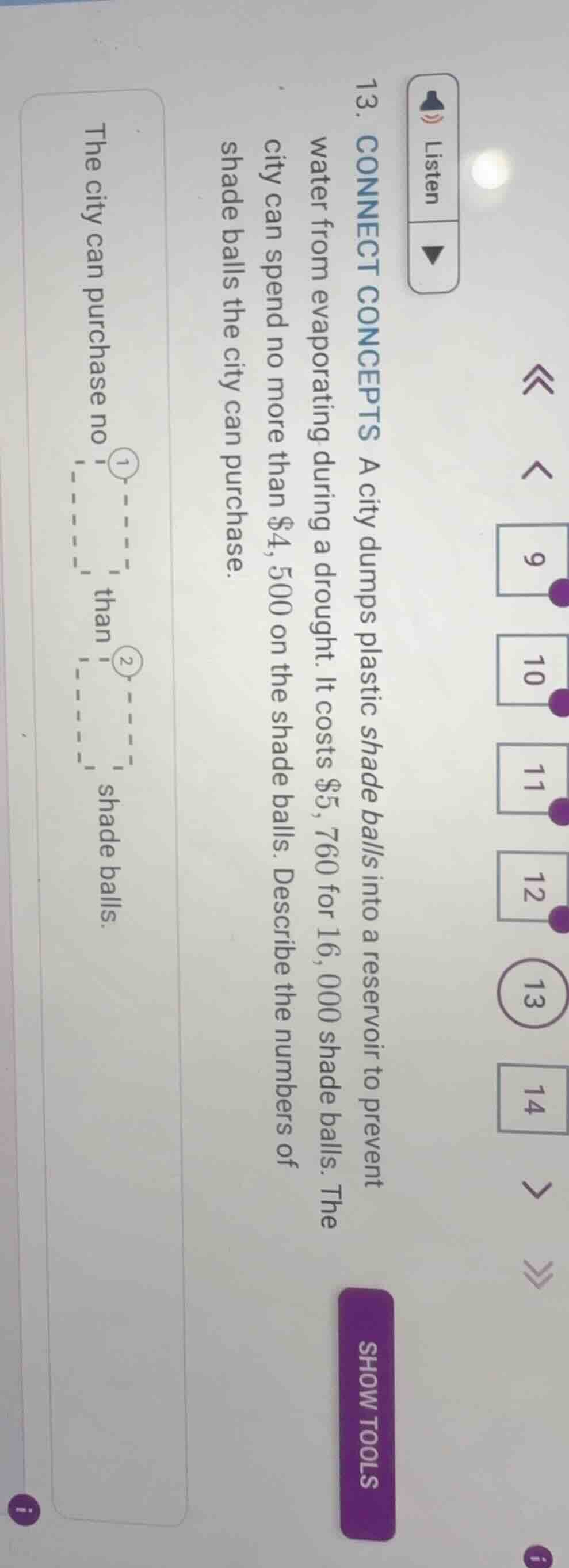 13. connect concepts a city dumps plastic shade balls into a reservoir …