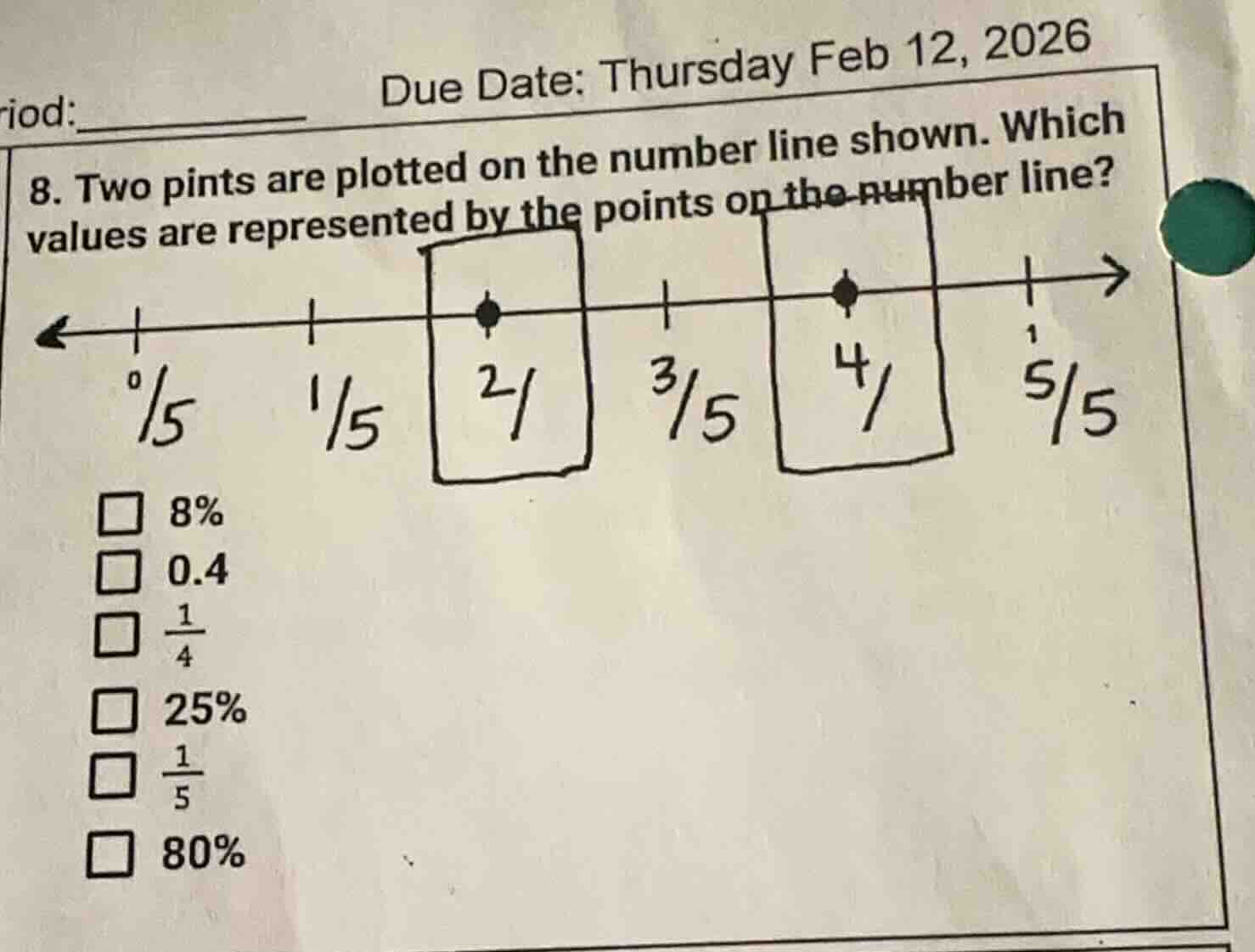 riod:___________ due date: thursday feb 12, 2026 8. two pints are plott…