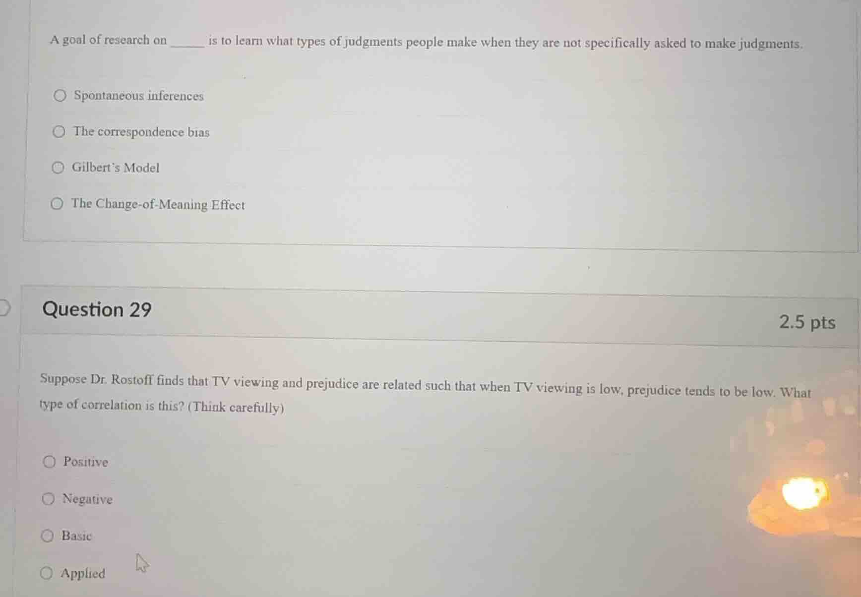 a goal of research on ______ is to learn what types of judgments people…