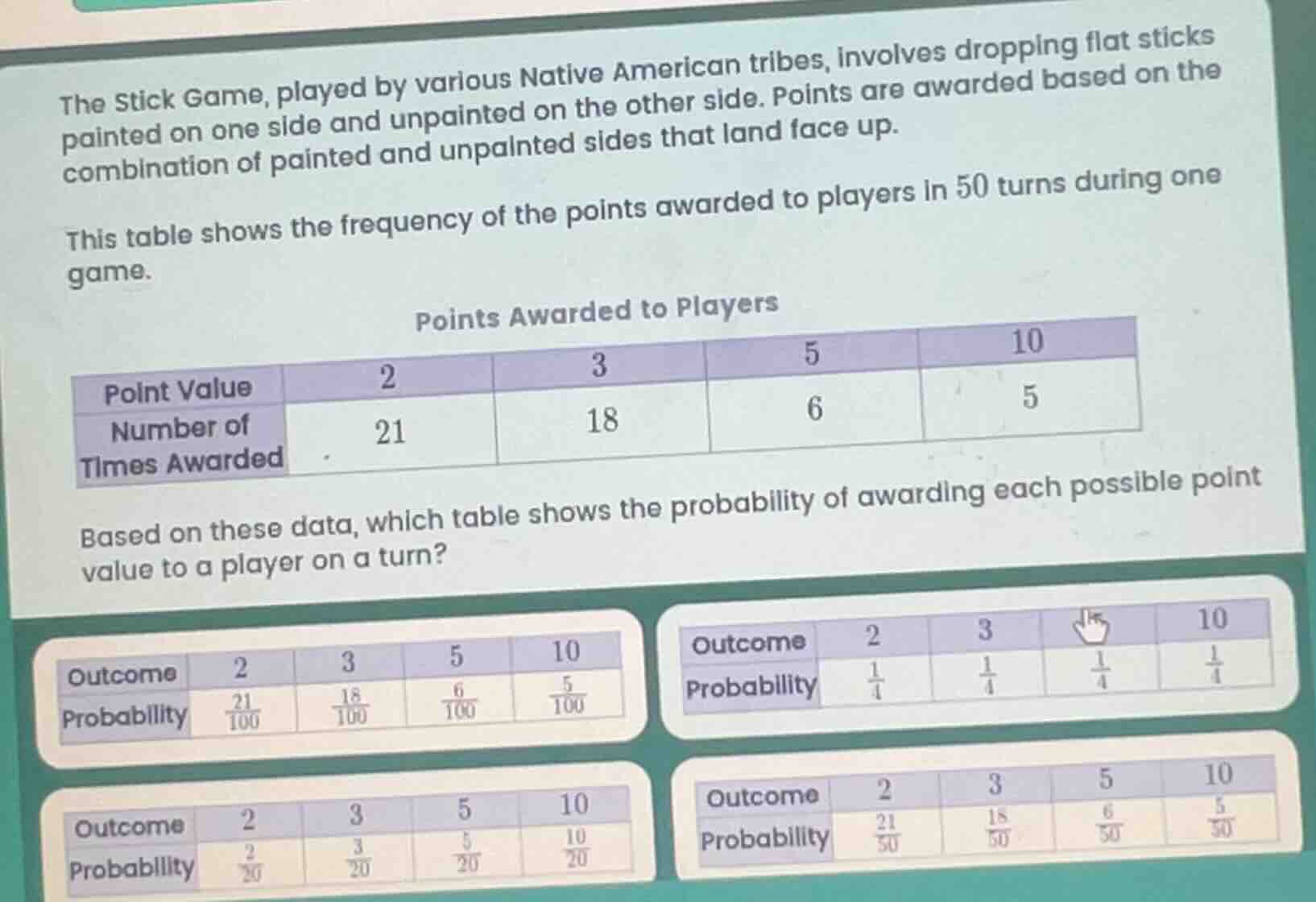 the stick game, played by various native american tribes, involves drop…