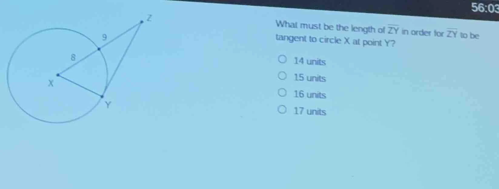 what must be the length of $overline{zy}$ in order for $overline{zy}$ t…