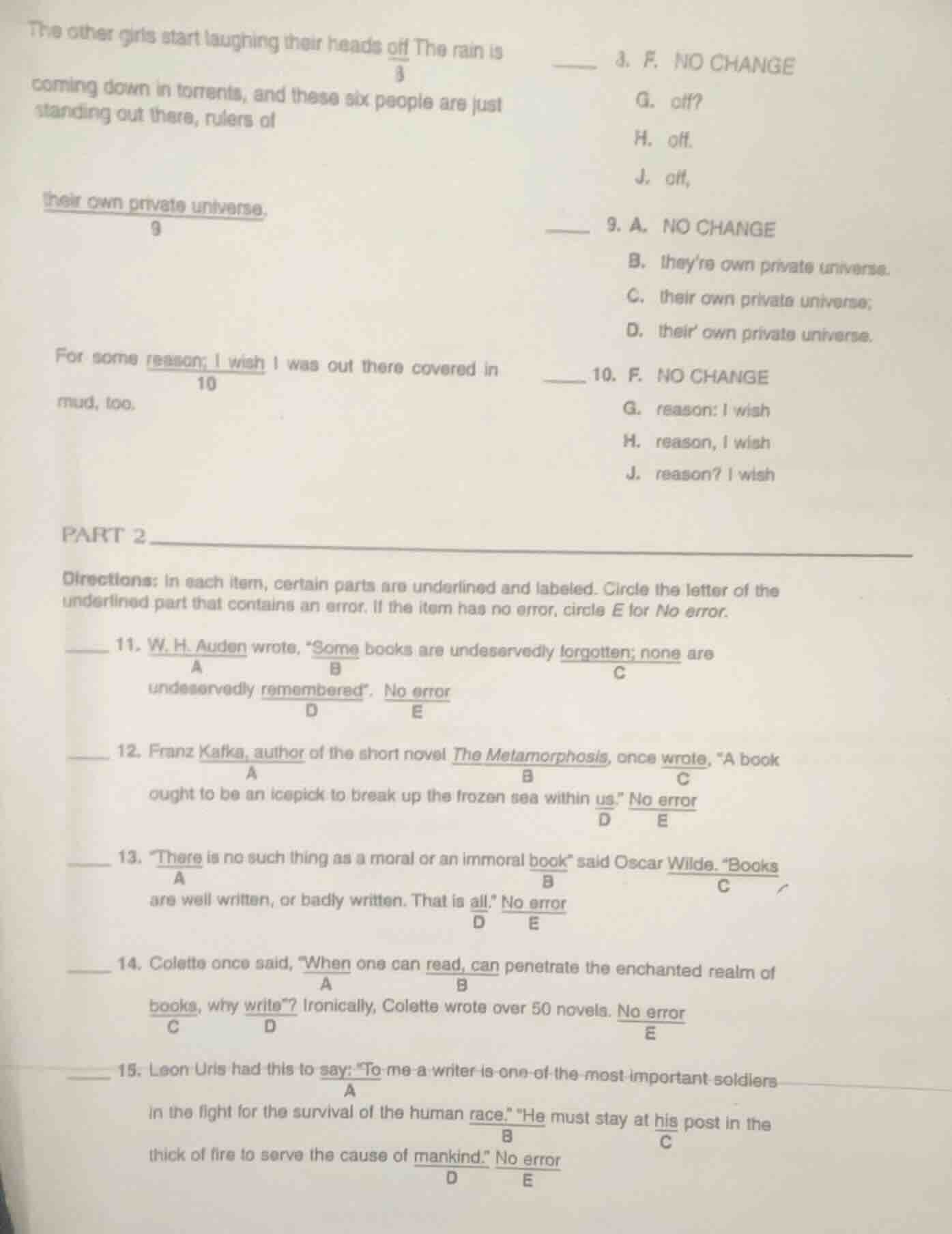the other girls start laughing their heads off the rain is coming down …