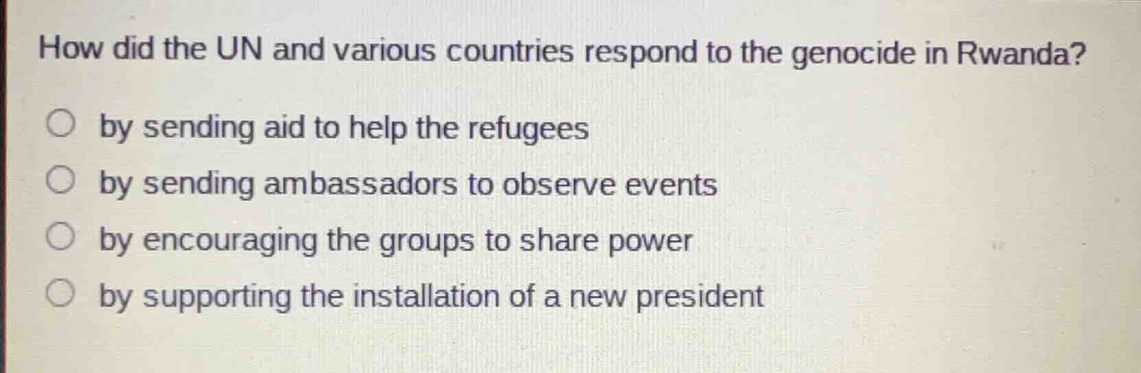 how did the un and various countries respond to the genocide in rwanda?…