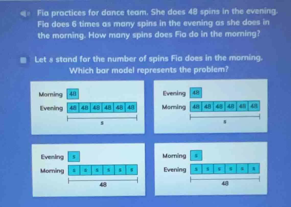 fia practices for dance team. she does 48 spins in the evening. fia doe…