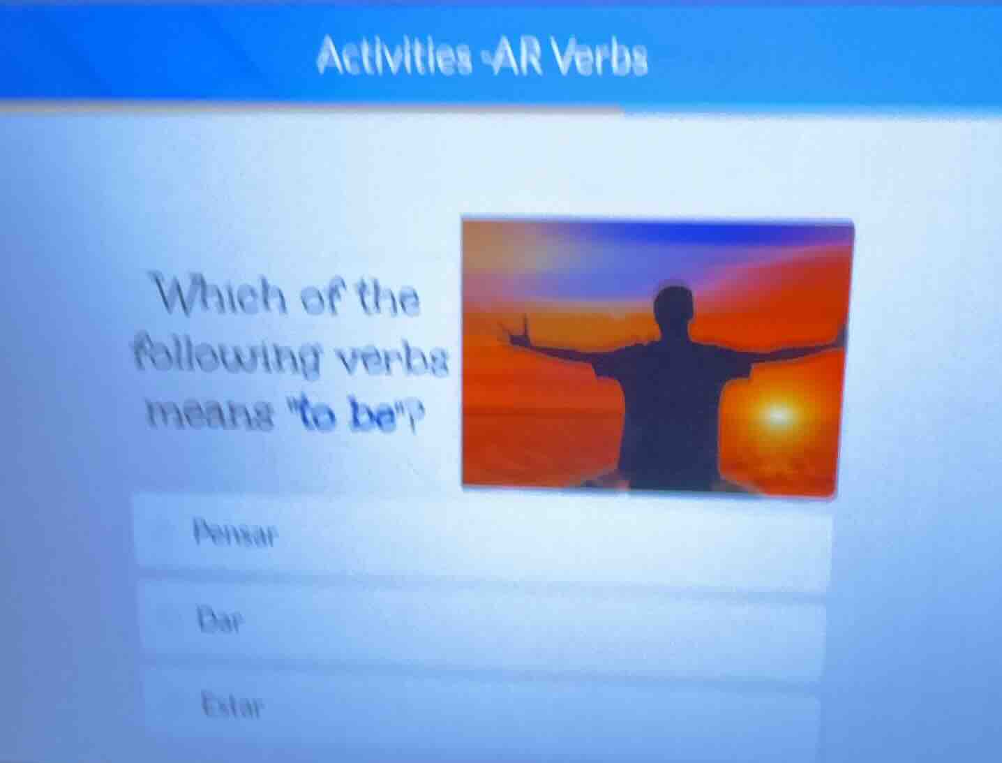 activities -ar verbs which of the following verbs means \to be\? pensar…