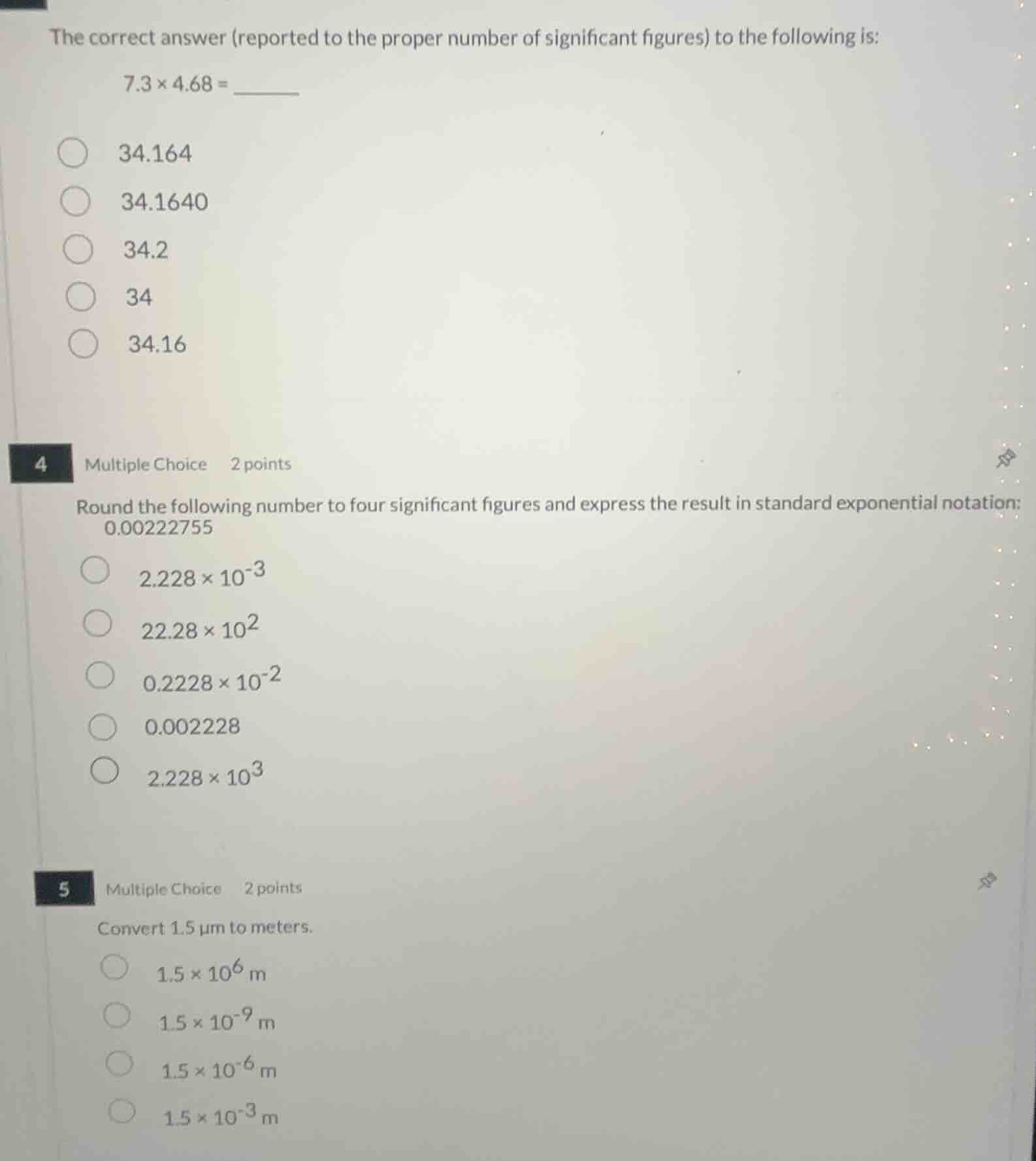 the correct answer (reported to the proper number of significant figure…