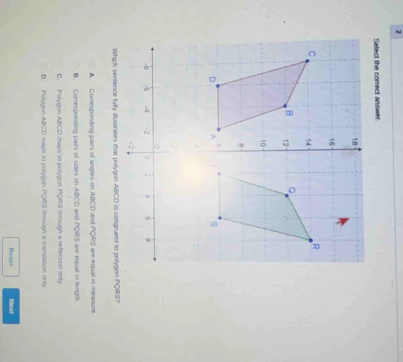 select the correct answer.which sentence fully illustrates that polygon…