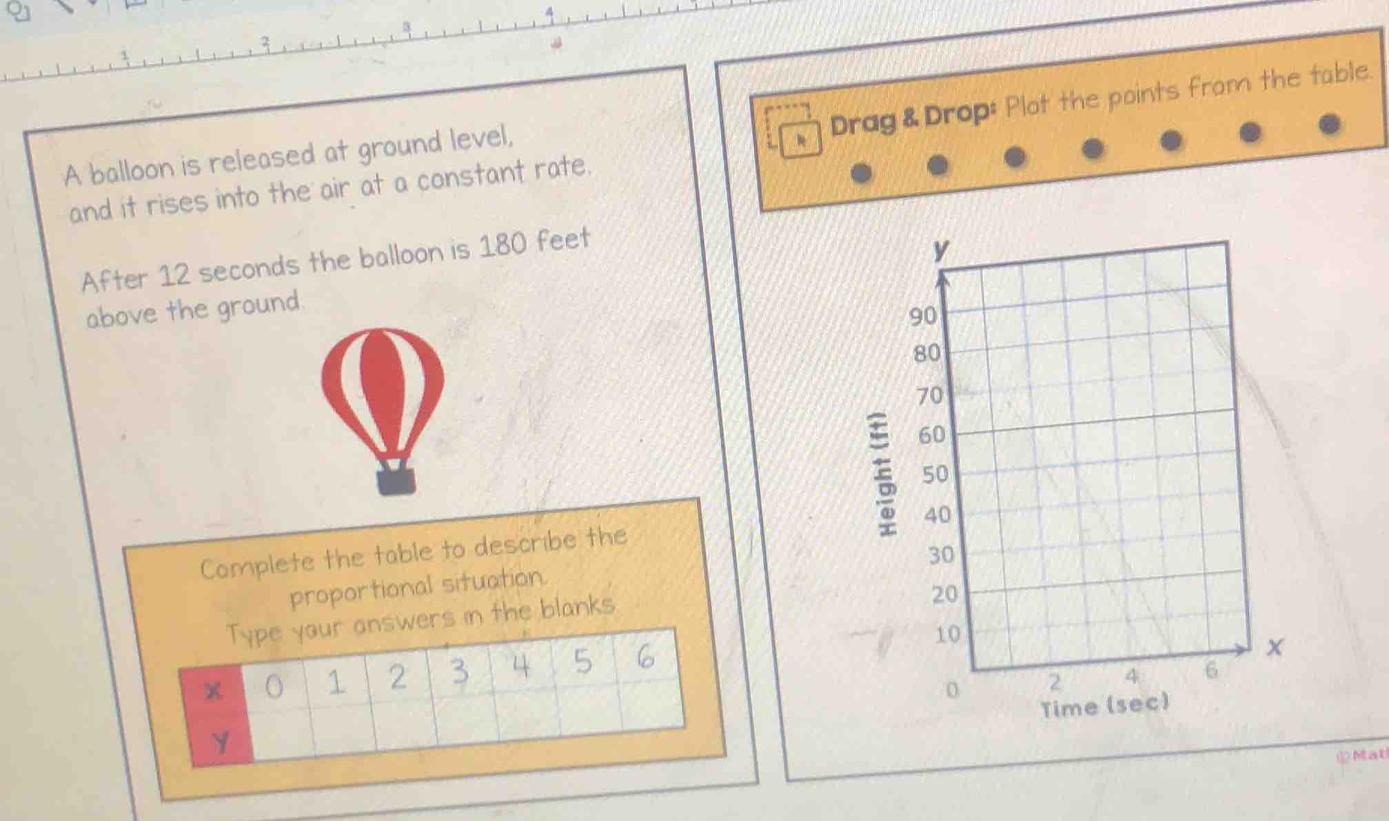 a balloon is released at ground level, and it rises into the air at a c…
