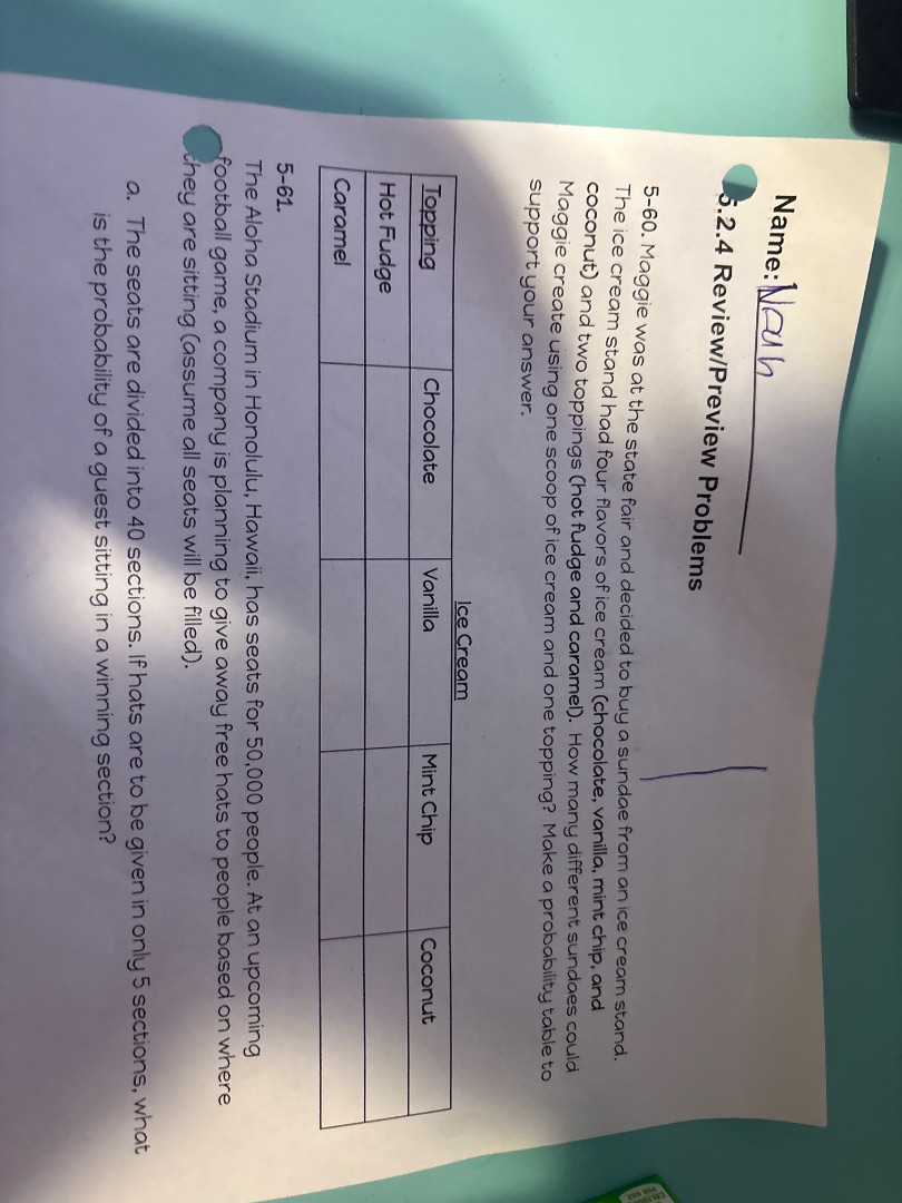 name: noah 5.2.4 review/preview problems 5-60. maggie was at the state …