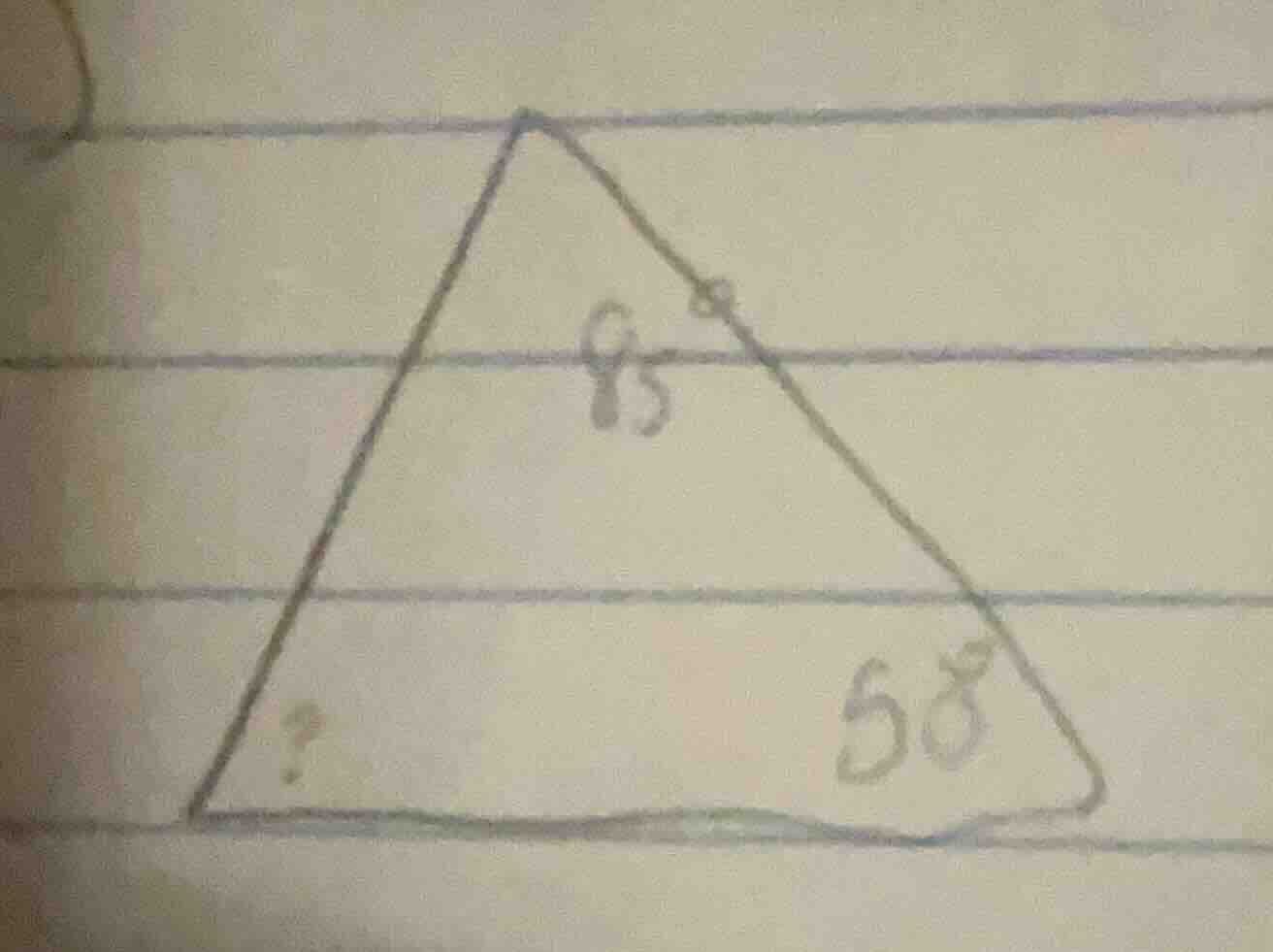 there is a triangle, one of its top angles is marked as $80^circ$, one …