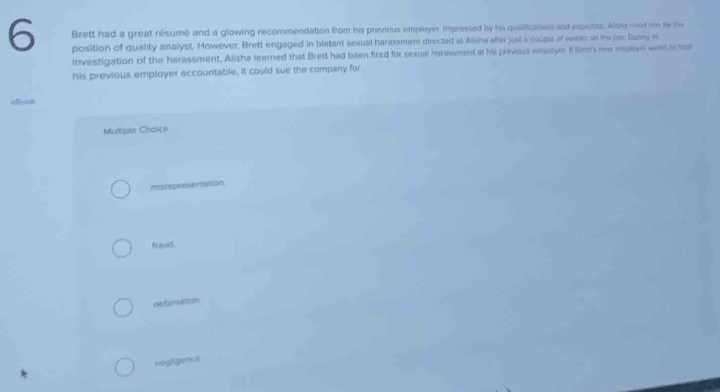 6 brett had a great résumé and a glowing recommendation from his previo…