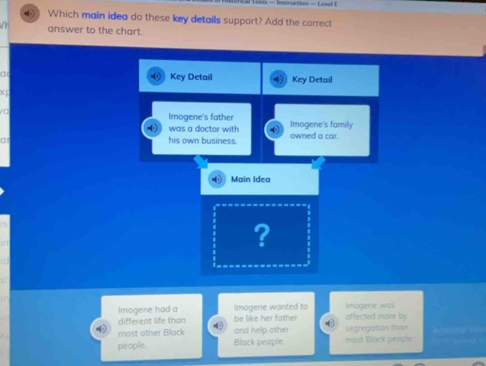 which main idea do these key details support? add the correct answer to…